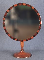 Espejo de mesa ingls, marco con marqueterie,  batiente -141-