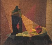 Annimo, Esc. Arg. Naturaleza muerta Cubista, leo , c. 1947. 36 x 41 cm