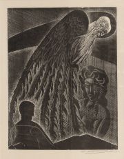 Delhez, Victor, xilografa, 34 x 26 cm