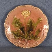 Platos cermica francesa con flores, dos casc., 17,5 cm.