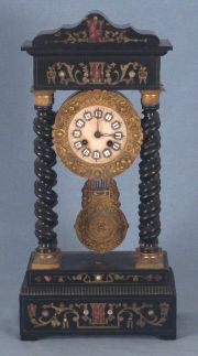 Reloj con taracea de bronce. Napolen III
