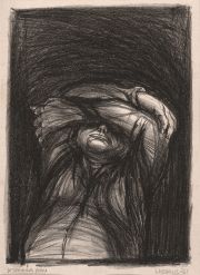 KEARNS, James Joseph. Despairing Man, litografa firmada. 36 x 25 cm.