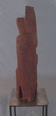 Desnudo de pie, talla de madera, con base metal. Annia-37-