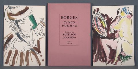 BORGES, Jorge Lus: CINCO POEMAS, dibujos por Santiago COGORNO. Bs.As. Ed. Proa, 1986.