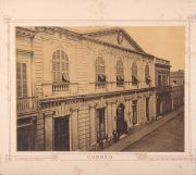 Correo y La Cagancha, dos fotografias albuminadas editadas por Galli y Cia. en 1875 a travs del procedimiento fotografi