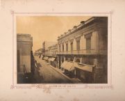 Banco Maua y Ca. (Calle del Cerrito) y Calle 25 de Mayo, dos fotografas albuminadas editadas por Galli y Cia en 1875