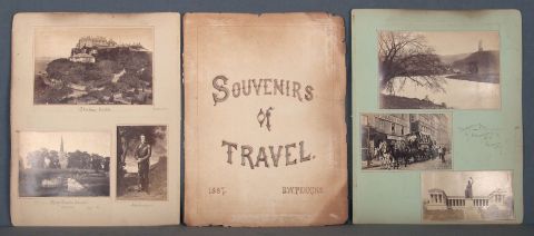 Album Souvenirs of Travel, 1887 con numerosas fotografas de pases europeos.