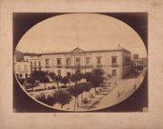 Edificio de la Representacin Nacional, Montevideo. Foto albuminada circa 1878. Realizada por la firma Chute y Brooke de