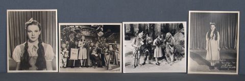 El Mago de Oz, 1939. Lote de 8 fotos referentes a la produccin de este clsico de los estudios MGM. Raras fotos de prue