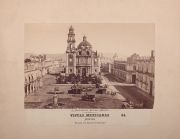 Alfred Briquet, Plaza de Santo Domingo, Mxico. Fotografa circa 1870.