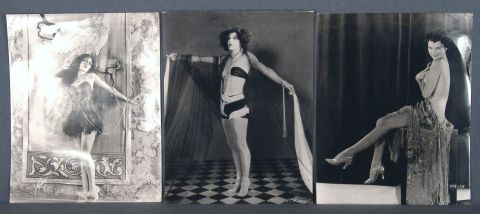 Cinco fotografas Pin Ups de actrices norteamericanas del Show de Earl Carrols.