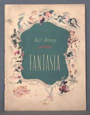 Porgrama de la pelcula de Walt Disney 'Fantasa', en castellano. Autografiado y dedicado a Tito Franco.