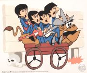Beatles, Bullride, celuloide de animacin (Animation Cell). Recreacin de los Cartoons Series The Beatles Saturday Morni