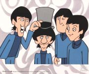 Beatles, Casual, celuloide de animacin (Animation Cell), Recreacin de las Cartoon Series The Beatles Saturday Morning