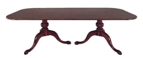Mesa de comedor estilo Chippendale doble pie, una tabla -45-