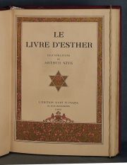 Le livre dEsther, ilustraciones de Arthur Szyk, una acuarela original