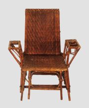 Chaise longue hindu de caa y mimbre