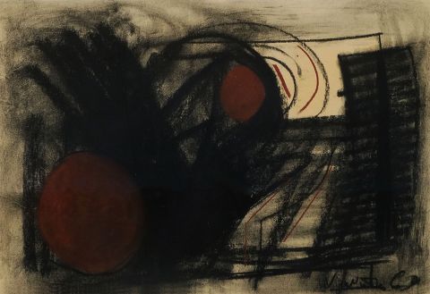 Vainstein, Alejandro. Abstracto, tc. mixta 1960 44 x 61 cm