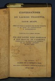BIANCHI, Giovanni Antonio (Lauriso Tragiense). Conversaciones