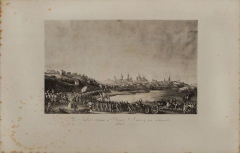 Grabado: Cardano, Jos: Los ingleses atacan a Buenos-Ayres y son rechazados. 1807.