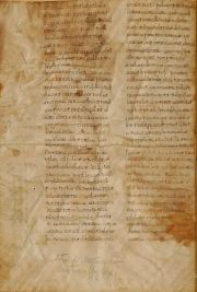 MARTIRIO DE SAN....Actas delRealizado sobre pergamino. Siglo XI. Ex- Colec. Hiplito (Tuco) Paz. 39, 5 x 30 cm.