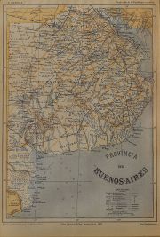 Mapa Pcia Buenos Aires. Ao 1889