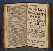Calendario Cristiano,Libro alemn en cuero, Jesu Christi 1761. (74)