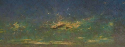 CAUSSADE,Aduana Taylor, leo firmado , 71 x 131 cm.