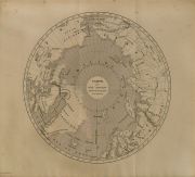Carte du Ple Arctique. Grabado al acero 1840. Informacin al dorso.