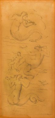 Carcova, Carlos de la 'Sirenas', dibujo 1937.