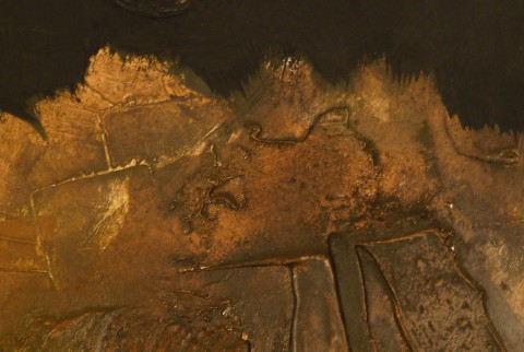 Guinovart, Josep 'Abstracto', leo y collage s/hardboardt, fdo al dorso Ginovardt 62. 60 x 45 cm. Ex. Colec. Carmen Vald