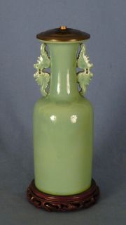 Vasos chinos, porcelana celadn, lmparas (2)