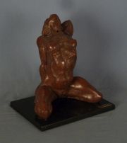 Cardenas, Ponciano 'Desnudo de Dama', escultura, base de mrmol.