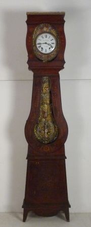 Reloj de pie francs ADRIEN CASTIAING replica los cuartos y las horas, con pendulo, llave y 3 pesas. Circ