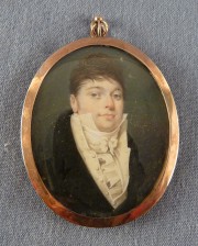 Miniatura oval, retrato de Manuel M. MASCULINO probablemente