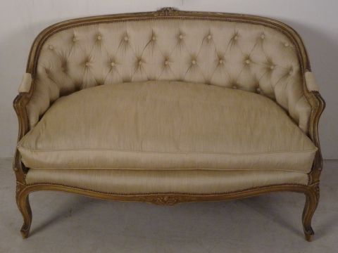 Sofa canape estilo Luis XV, con almohadn