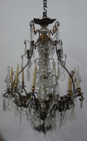 Araa estilo frances bronce, 12 brazos con plaquetas y torretas.