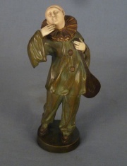 Payaso, figura bronce y marfil. -222- CLAUDIO MIMO BLASCO