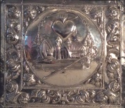 Placa de plata, escudo de obispo
