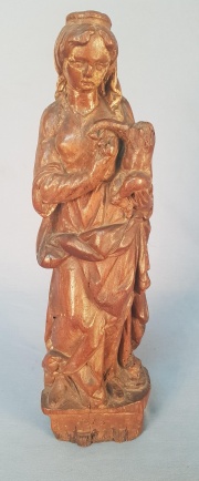 Talla. La Virgen y el Nio. Averas , 43 cm. -1-