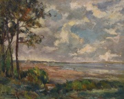 F. Pascual Ayllon 'La Costa Baja de San Isidro', leo sobre tela de 60 x 65 cm. Ao 1939. -1937