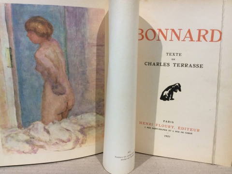 BONNARD, Texte de Charles Terrasse, Henri Floury, Editeur. Paris 1927. Uno de una tirada de 200 ejemplares en papel