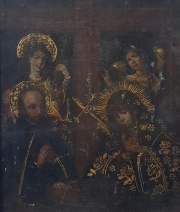 Virgen Dolorosa, leo Quiteo. 21 x 17 cm.