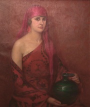 Bou, Cristobal,Retrato de mujer, leo