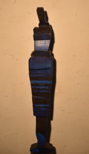Galdamez, Fabian 'Hombre Azul', talla madera