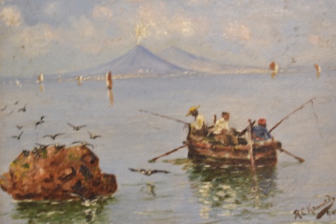 Pescando, leo - Firmado Kammed (?)1909