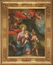 La Virgen, El Nio y San Juan el precursor, leo Annimo. Mide: 85 x 65,5 cm.