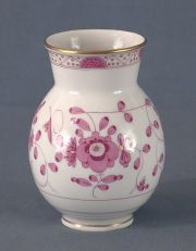 Vaso de meissen, pequeño, con flores rosa