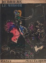 Chagall, litografia tapa, 'Derriere le miroir'