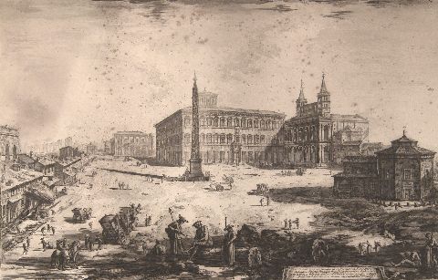 Piranesi Veduta de Piazza e Basilica, grabado